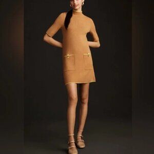 Maeve Mock Neck Mini Shift Dress
